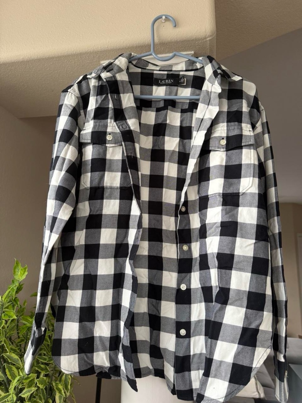 Ralph Lauren Black and White Buffalo Check Shirt